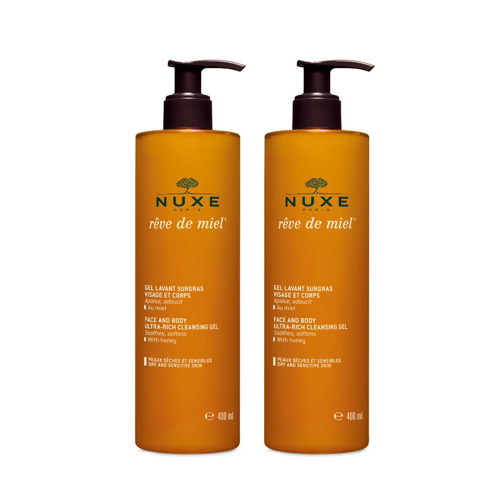 Nuxe Reve De Miel Face and Body Wash Gel 2 x 400 ml