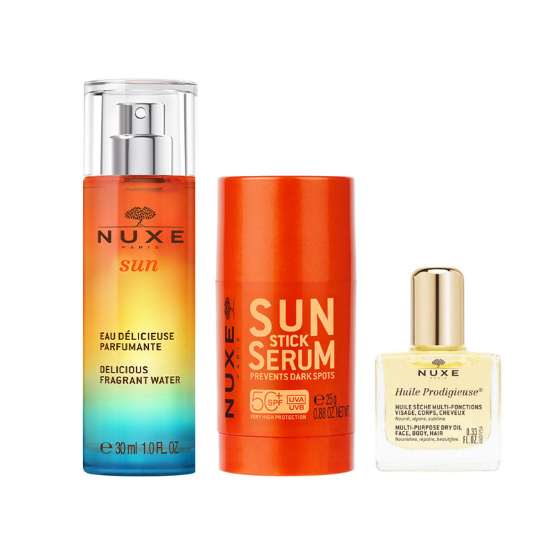 Nuxe Sun SPF50 Stick and Fragrance Set with Mini Dry Oil 25g+30ml