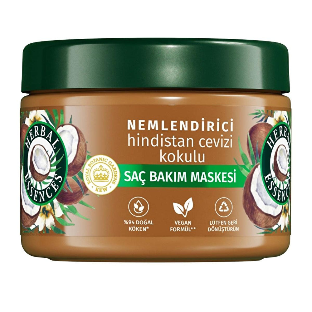 Herbal Essences Coconut Scented Hair Care Mask - Moisturizing & Nourishing Treatment for Dry Hair, Vegan Formula, 10.14 fl oz Herbal Essences Coconut Hair Mask - Moisturizing & Nourishing hair care mask, coconut scented hair mask, moisturizing hair treatment, vegan hair care, natural hair nourishment, dry hair solution, damaged hair repair, intense moisturizing, cruelty-free hair care, coconut hair mask, herbal essences
