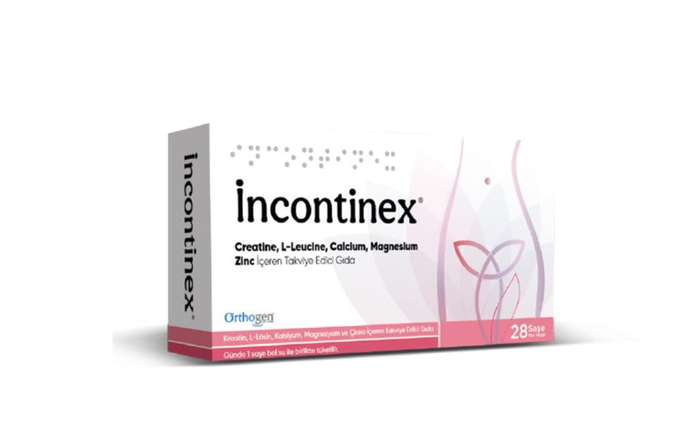 Incontinex Dietary Supplement for Muscle Support - 28 Sachets | Creatine, Leucine, Zinc, Calcium, - Vitamin & Supplement