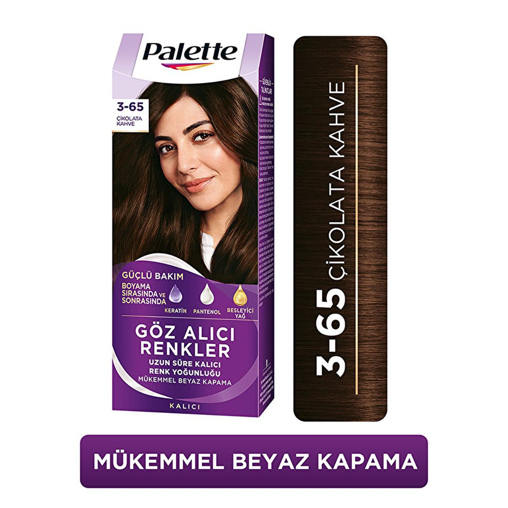 Palette Hair Dye - Intense Chocolate Brown Color with Keratin Care - view 7