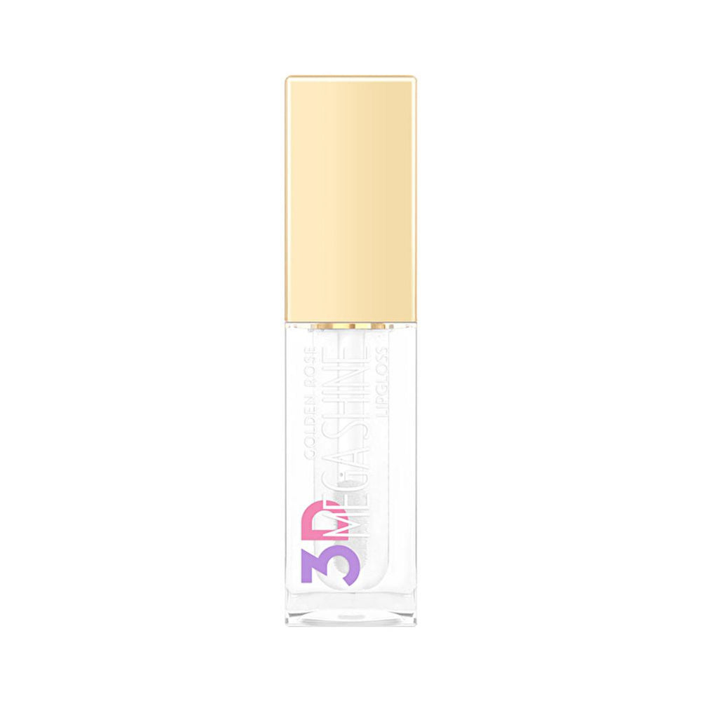 Golden Rose 3D Mega Shine Lip Gloss No:101 - Moisturizing, Shiny Lip Makeup with Jojoba Oil & Vitamin E - Lip Gloss