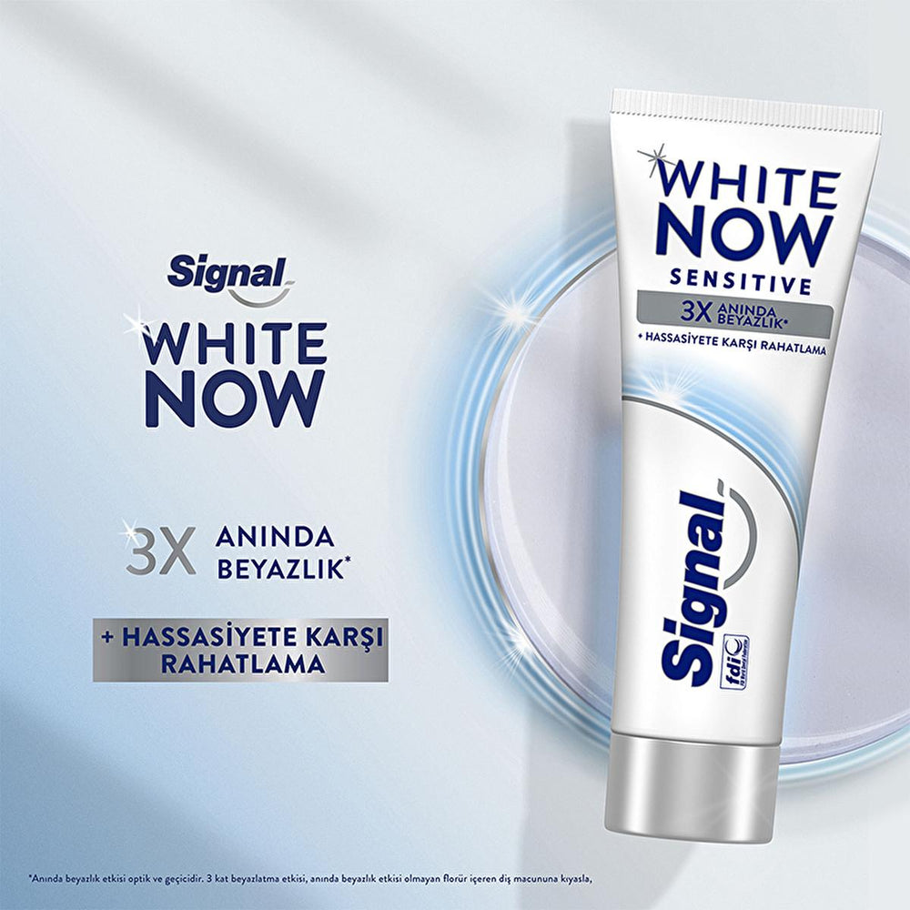 Signal White Now Sensitive Toothpaste for Sensitive Teeth - Instant Whitening & Sensitivity Relief - 2.54 fl oz - view 3