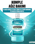 Listerine Cool Mint Antiseptic Mouthwash - Reduces Plaque, Freshens Breath - 16.9 fl oz - Toothpaste