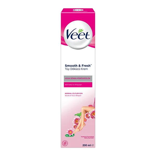 Veet Hair Removal Cream - Smooth & Fresh Technology, 6.76 fl oz Veet Hair Removal Cream - Smooth & Fresh hair removal cream, Veet hair removal, moisturizing hair removal, lotus extract hair removal cream, odor-free hair removal, smooth skin, hair-free, grooming essentials, personal care, beauty products, skincare, hair removal products, Veet products