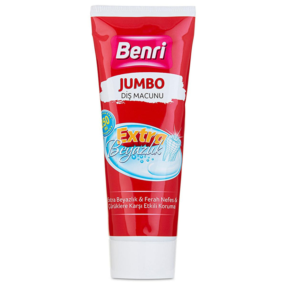 Benri Dental Jumbo Toothpaste 250ml - Effective Whitening & Oral Hygiene Solution - Toothpaste