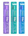 Rocs Pro Manual Toothbrush - Gentle, Effective Cleaning for Optimal Oral Hygiene - Toothpaste