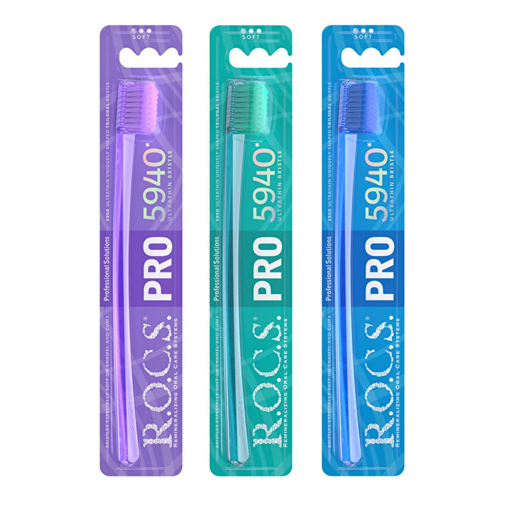 Rocs Pro Manual Toothbrush - Gentle, Effective Cleaning for Optimal Oral Hygiene - Toothpaste