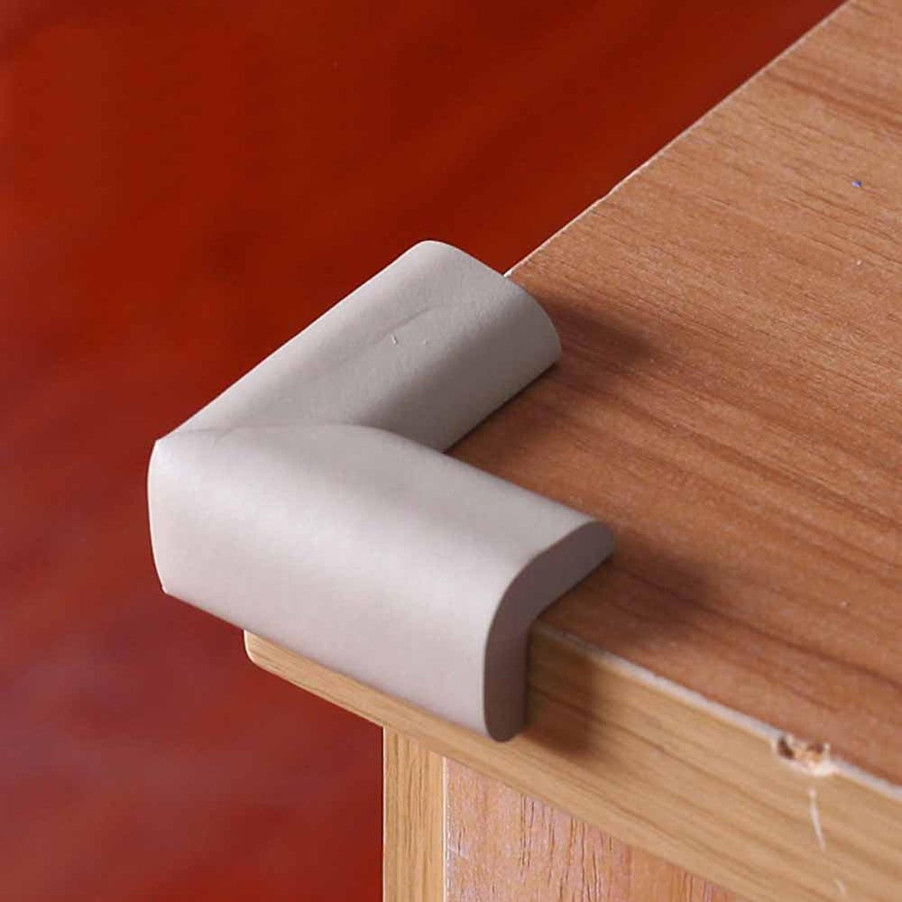 Miny Baby Corner Protector, Soft Rubber Edge Guard for Child Safety - 4 Pack, Grey - view 3