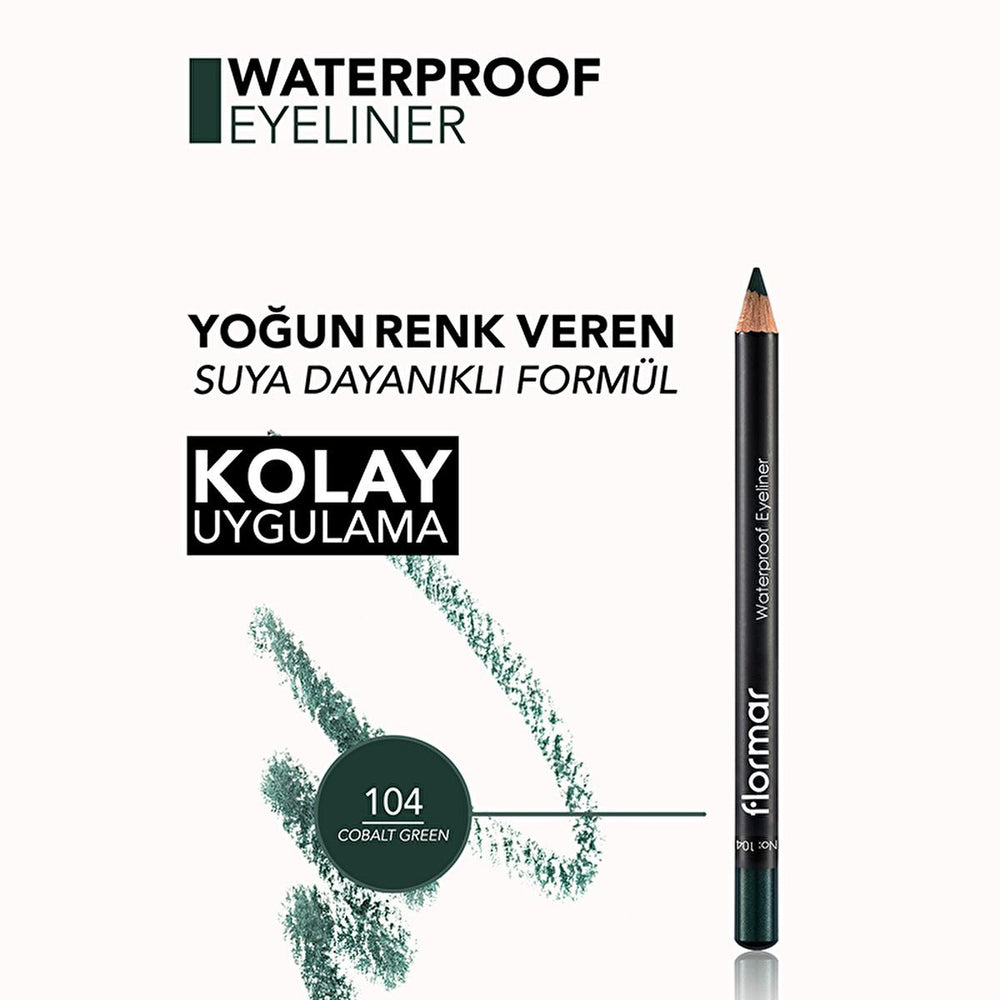 Flormar Waterproof Mat Eyeliner - Long-Lasting, Intense Pigment, Smudge-Proof - Flormar Waterproof Eyeliner - view 3