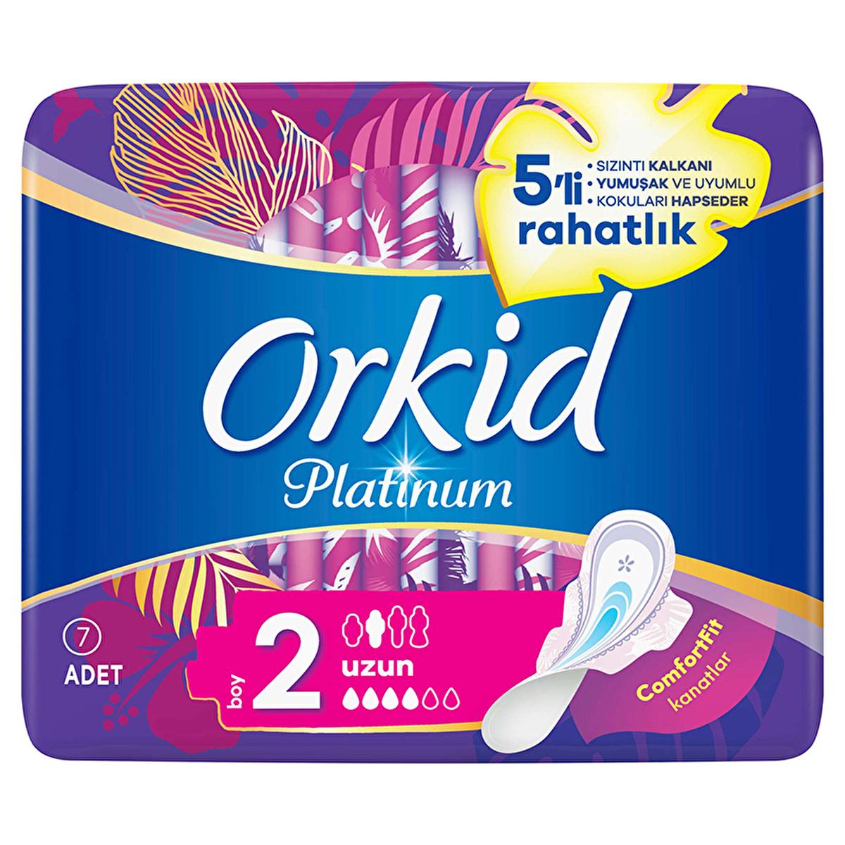 Orkid Platinum Winged Hygienic Pads for Women - Comfort &amp; Protection, 7 Count Orkid Platinum Hygienic Pads - Comfort &amp; Protection Hygienic pads, Menstrual protection, Orkid Platinum, Winged sanitary pads, Leakage protection sanitary products, Women&#39;s health, Menstrual hygiene, Sanitary products, Feminine care, Comfortable sanitary pads, Advanced menstrual protection, Odor control sanitary pads