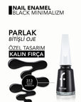 Flormar Black Minimalism Nail Enamel 313 Glossy Polish