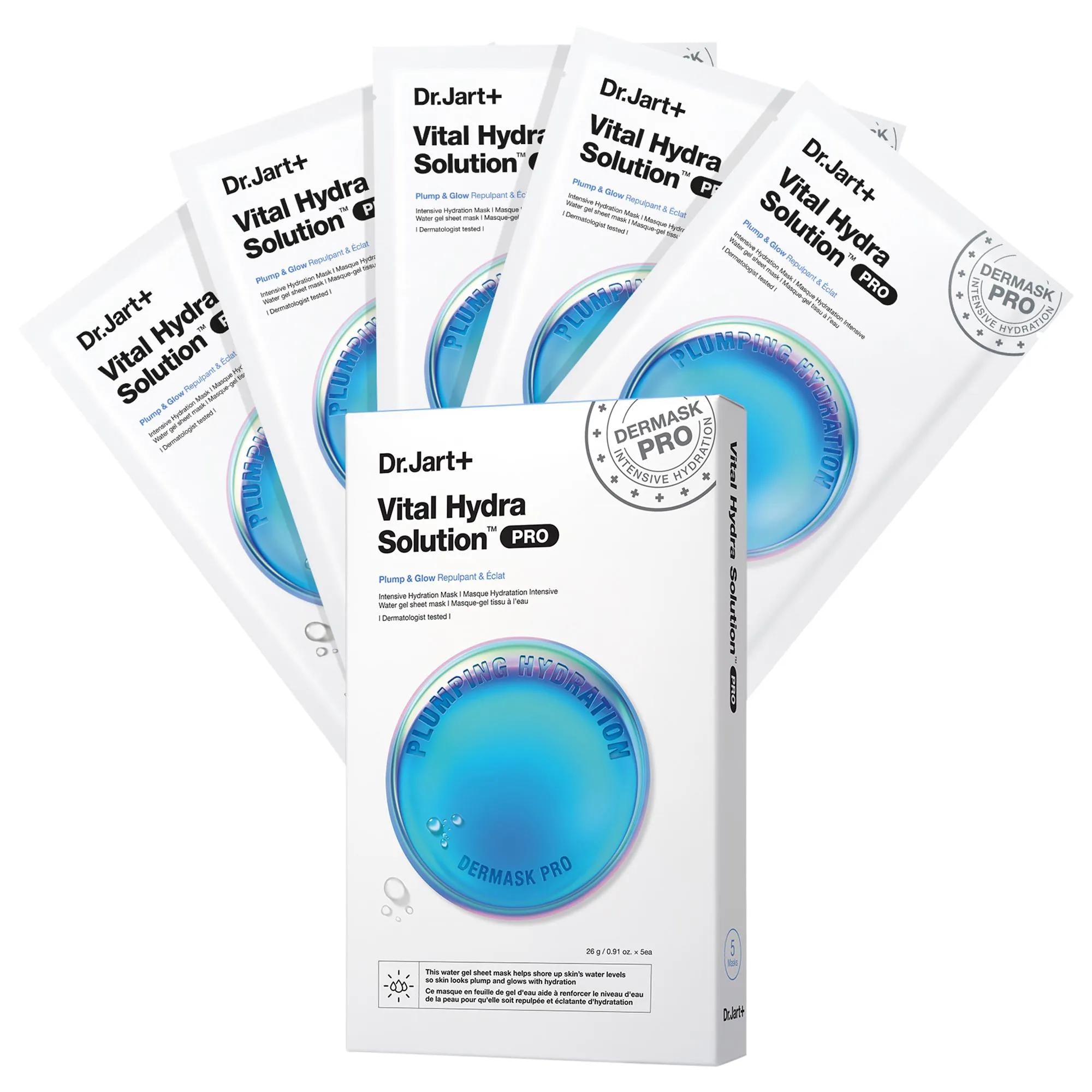 Vital Hydra Solution PRO Glow Face Mask with Hyaluronic Acid - Intensive Hydration Skincare for Dry, Dull Skin Hyaluronic Acid Face Mask for Dry Skin - Vital Hydra Solution Hyaluronic Acid Face Mask, Intensive Hydration Skincare, Dermatologist Tested Face Masks, Sensitive Skin Friendly, Sheet Mask for Dry Skin, Skincare for Dryness, Anti-Aging Face Masks, Hydrating Face Masks, Clean Skincare Products, Skincare for Dull Skin, Face Masks for Fine Lines and Wrinkles, Pentavitin™, Water-gel Sheet Mask, Paraben-