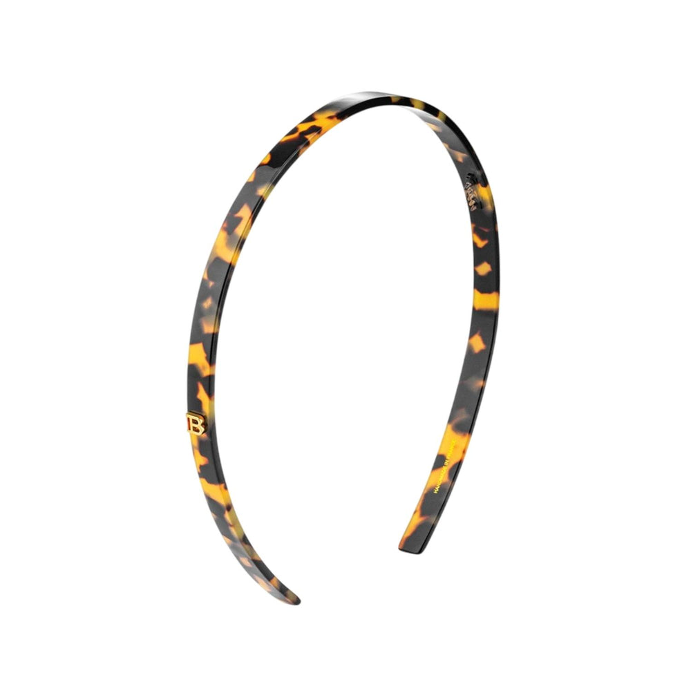 Balmain Cellulose Acetate Headband Leopard Print Slim Hair Accessory