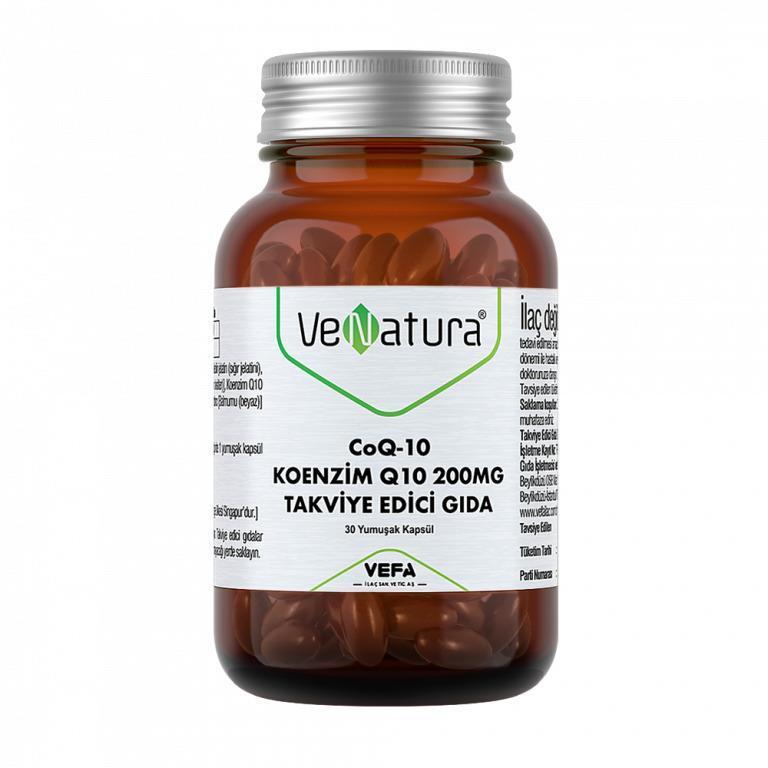 VeNatura Coenzyme Q10 200mg - 30 Soft Capsules - Face Serum