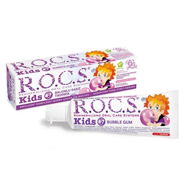 Rocs Kids Children's Toothpaste, Bubble Gum Flavor, SLS-Free, Strengthens Teeth for Kids Aged 4-7 Rocs Kids Toothpaste for Kids Aged 4-7 - SLS-Free & Bubble Gum Flavor children's toothpaste, kids oral care, SLS-free toothpaste, bubble gum flavor toothpaste, toothpaste for kids aged 4-7, oral care for children, kids health, dental care for kids, healthy teeth, strong teeth, cavity protection, kids hygiene products