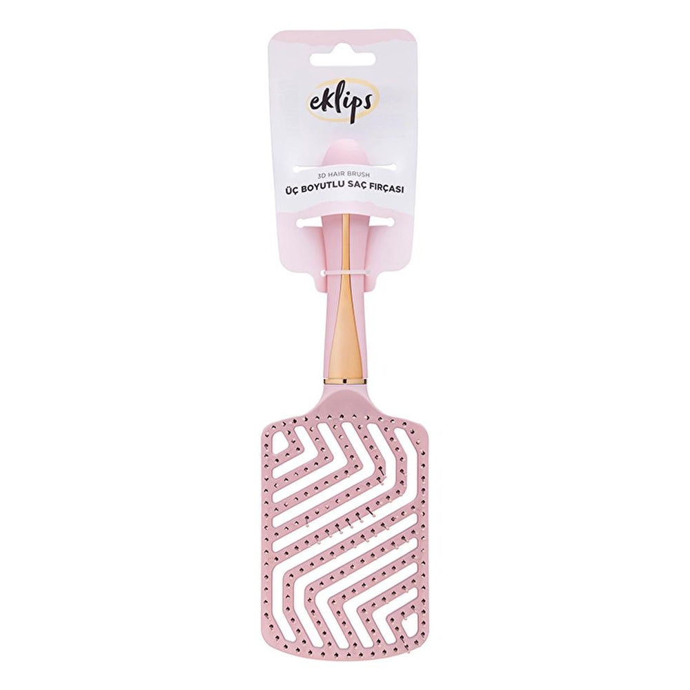 Eklips 3D Detangling Hair Brush for Smooth Styling Pink