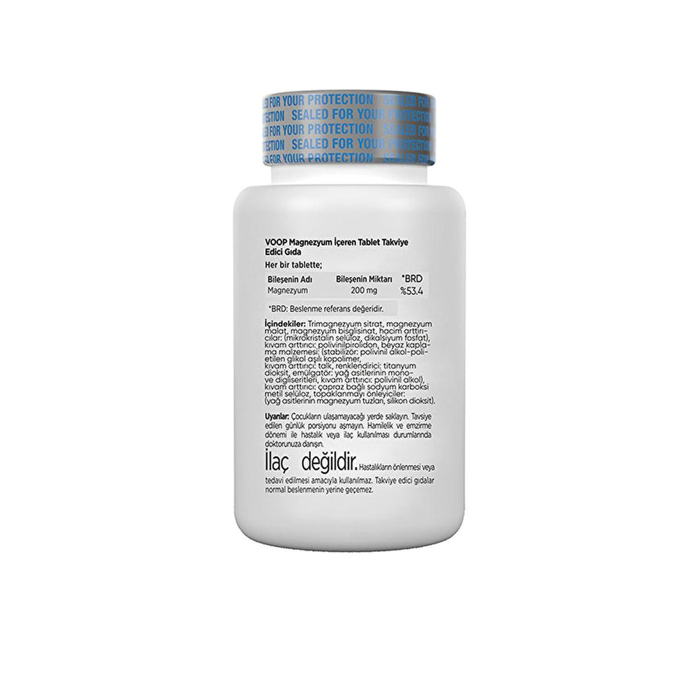 Voop Magnesium Supplement 200mg - Triple Magnesium Complex (Malate, Citrate, Bisglycinate) - 30 Tablets for Enhanced Absorption & Muscle Function Voop Magnesium 200mg Tablets - Triple Magnesium Complex Magnesium supplement, Magnesium malate, Magnesium citrate, Magnesium bisglycinate, Magnesium tablets, Magnesium 200mg, Dietary supplement, Vitamin supplement, muscle function, energy production, constipation relief, bioavailability, mineral supplement, adults, tablet, Voop, muscle cramps, fatigue, stress reli