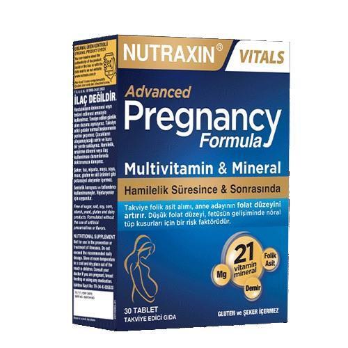 nutraxin pregnancy formula tablets product image, vitamins for pregnant women on white background Nutraxin Pregnancy Formula - 30 Tablets Nutraxin Pregnancy Formula - 30 Tablets nutraxin, pregnancy-supplements, vitamins, health, pregnant-women, nutrients, dietary-supplements, ai-generated, female-health, wellness