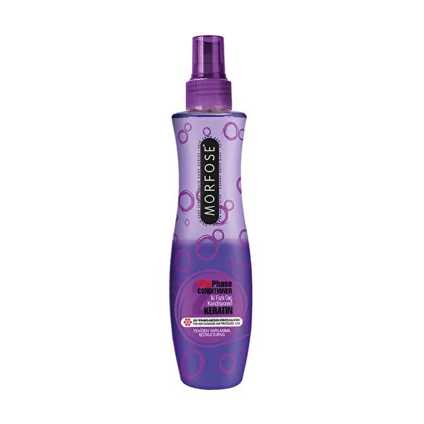 Morfose Keratin Dual Phase Hair Conditioner: Heat Protectant & Shine Spray for Damaged Hair Repair - Leave-In Treatment Morfose Keratin Hair Spray: Heat Protection & Damage Repair keratin hair spray, dual phase hair conditioner, heat protectant spray, hair shine spray, damaged hair repair, leave in hair conditioner, hair styling product, Morfose Keratin, hair repair, hair protection, hair shine, keratin treatment, leave-in conditioner, dry hair, damaged hair, heat styling, environmental stressors, hair care