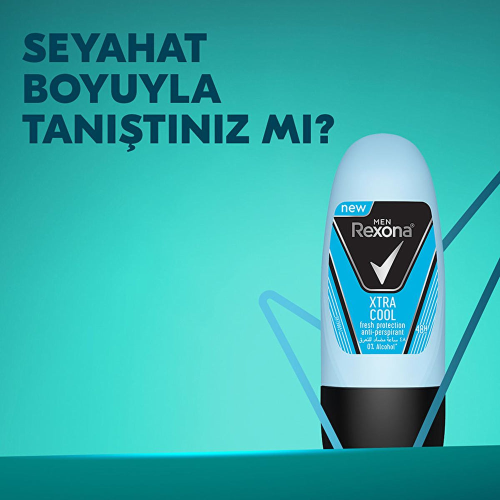 Rexona Men Xtra Cool Mini Roll On Deodorant for Men - 48 Hour Protection, Travel Size Rexona Men Xtra Cool Deodorant - 48 Hour Protection Men's Deodorant, Roll-on Deodorant, 48-hour Protection, Rexona Men Xtra Cool, Mini Deodorant for Travel, Men's Personal Care, Long Lasting Deodorant, Travel Size Deodorant, Active Men's Deodorant, Fresh Deodorant