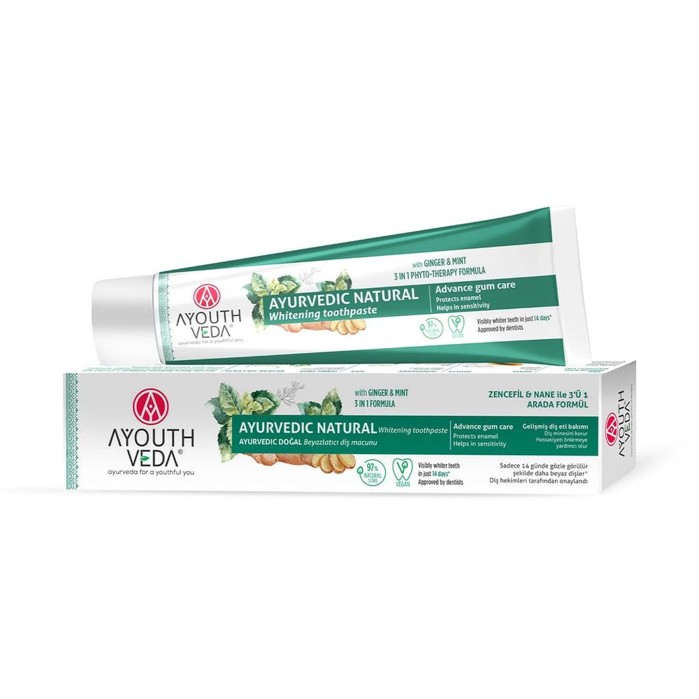 Ayouth Veda Natural Whitening Toothpaste for Bright Smiles 100 ml