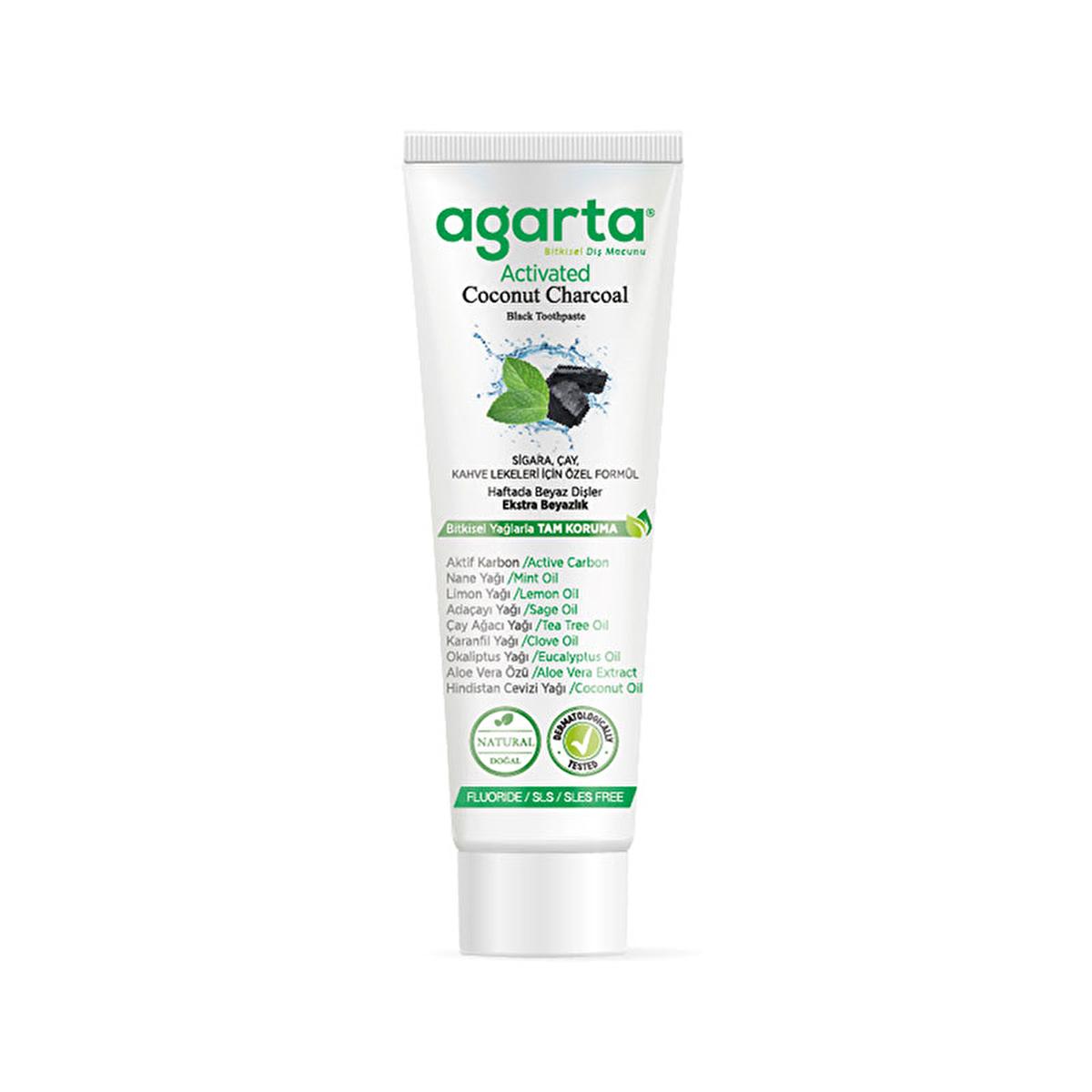 Agarta Natural Charcoal Toothpaste, Fluoride-Free, Coconut Derived - 100ml Natural Charcoal Toothpaste - Fluoride Free & Eco Friendly natural toothpaste, fluoride-free toothpaste, charcoal toothpaste, SLS-free oral care, eco-friendly dental products, coconut derived toothpaste, natural oral care, chemical-free toothpaste, whitening toothpaste, healthy gums, environmentally friendly products
