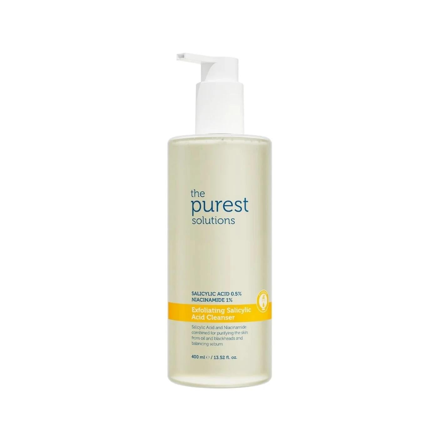 The Purest Solutions Salicylic Acid Cleansing Gel for Oily Skin - 400ml Acne Treatment &amp; Purifying Cleanser