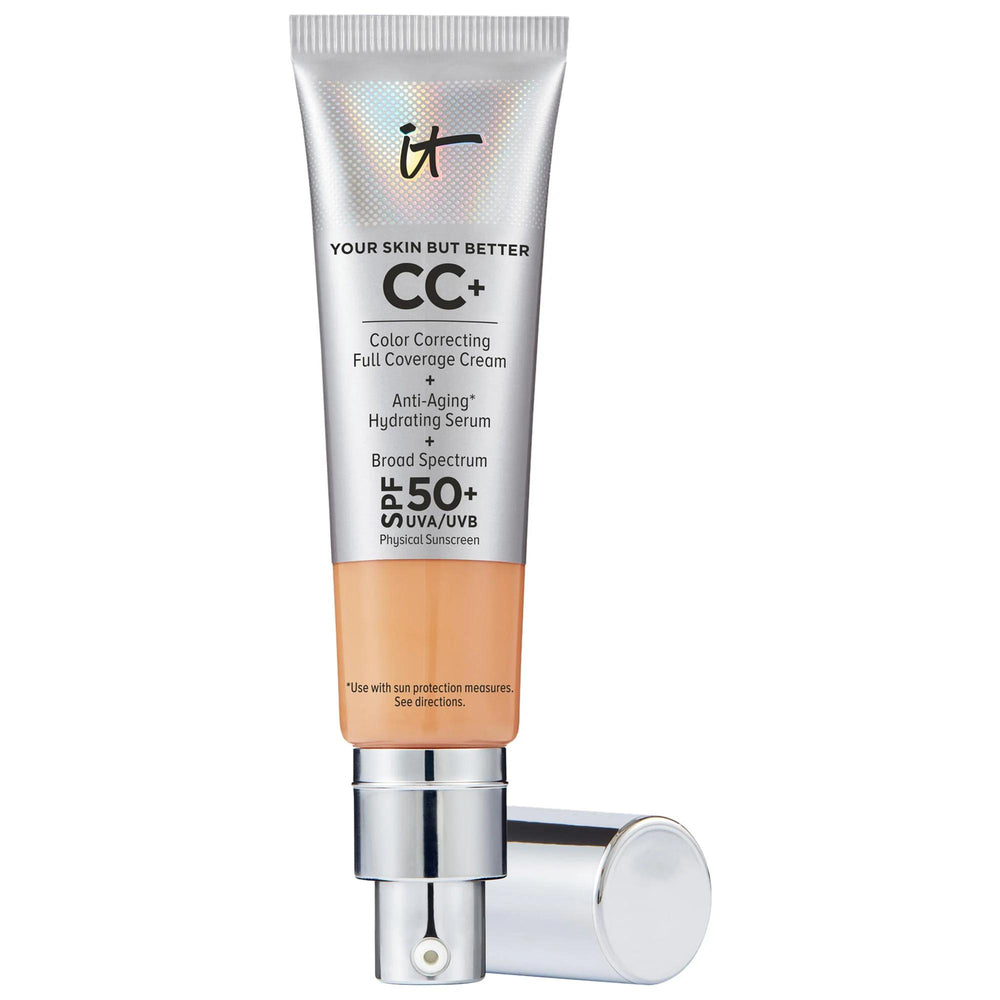 IT Cosmetics CC+ Cream Full Coverage Color Correcting Foundation SPF 50+: Anti-Aging, Hydrating, & Sun Protection for Flawless Skin IT Cosmetics CC Cream SPF 50: Full Coverage Foundation CC Cream, Full Coverage Foundation, SPF 50 Foundation, Color Correcting Cream, Anti-Aging Foundation, Hyaluronic Acid Foundation, Niacinamide Cream, Foundation for acne scars, Redness reducing makeup, Sun protection makeup, makeup, foundation, color correction, hydration, anti-aging, sun protection, flawless complexion, acn