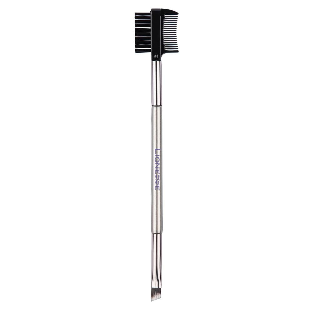 Lionesse Silver Collection Dual-Sided Brow &amp; Eyeshadow Brush