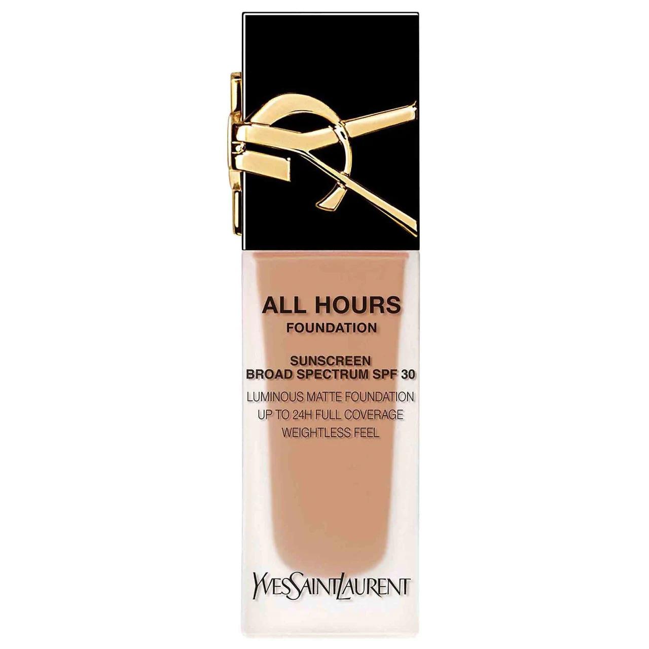 All Hours 24H Longwear Liquid Foundation with Hyaluronic Acid & SPF 30 - Luminous Matte Finish, Waterproof & Transfer Proof All Hours 24H Longwear Foundation - Matte Finish & SPF 30 long-lasting liquid foundation, matte finish foundation, SPF 30 foundation, hyaluronic acid makeup, waterproof foundation, full coverage foundation, liquid makeup, makeup for normal skin, makeup for dry skin, makeup for oily skin, transfer proof makeup, heat resistant makeup, 24H longwear makeup, luminous finish foundation, skin