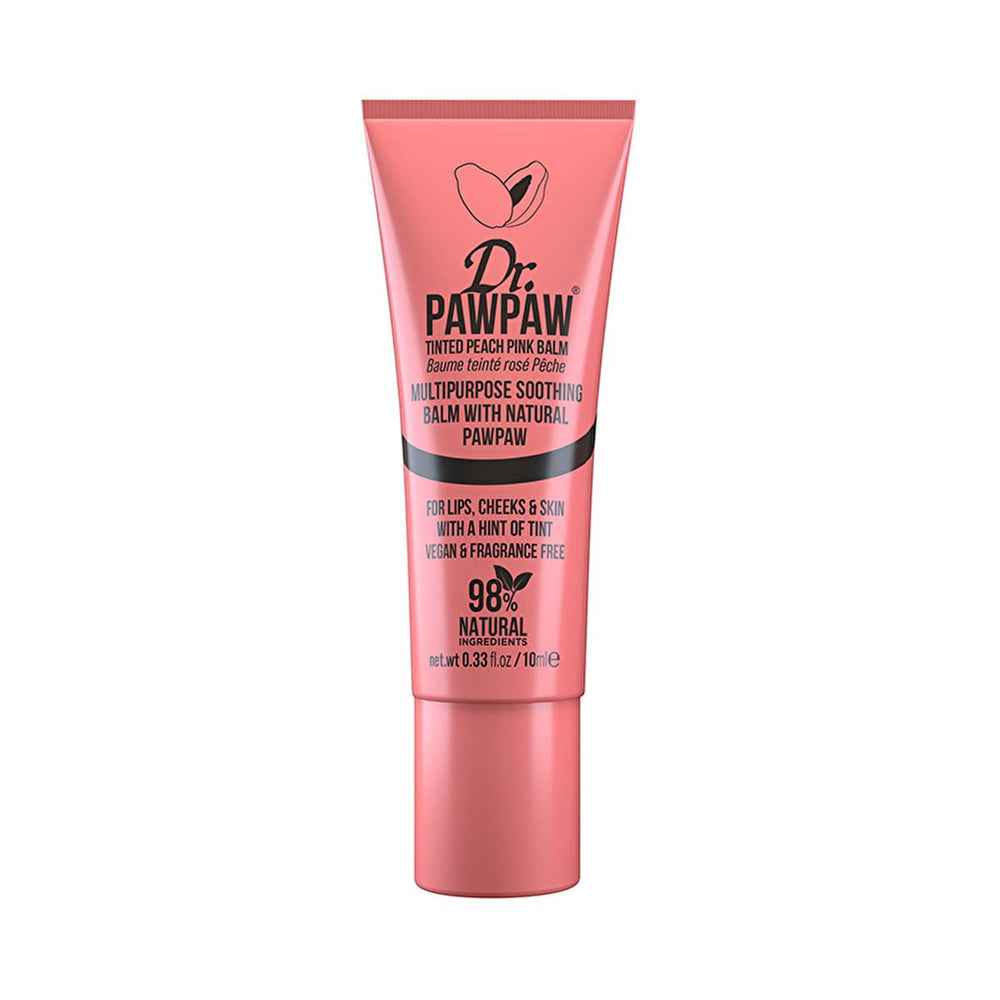 Dr. Pawpaw Tinted Peach Pink Multipurpose Balm - Natural Moisturizing Lip & Cheek Tint, 0.34 fl oz - Lip Balm