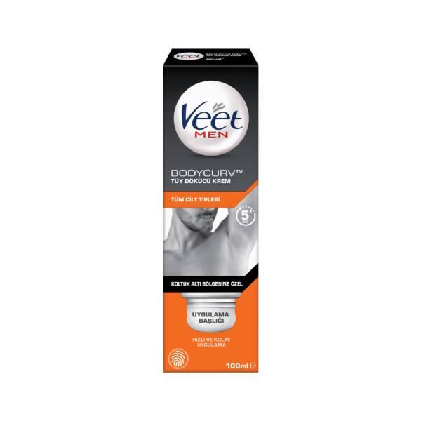 Veet Men Bodycurb Hair Removal Cream for Men - 3.38 fl oz, Underarm Hair Removal for Sensitive Skin - Hair Reducing Products