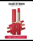L'Oreal Paris Color Riche: Pink Worth It - Intense Volume Matte Lipstick with Hyaluronic Acid, Long Lasting Color & Fuller Lips L'Oreal Pink Matte Lipstick: Volume & Long Lasting Color Loreal lipstick, matte lipstick, long lasting lipstick, hyaluronic acid lipstick, volume lipstick, pink matte lipstick, Color Riche lipstick, intense color lipstick, fuller lips lipstick, powder matte lipstick, L'Oreal Paris, lipstick, matte finish, long-lasting, hyaluronic acid, lip color, volume, pink lipstick, Color Riche,