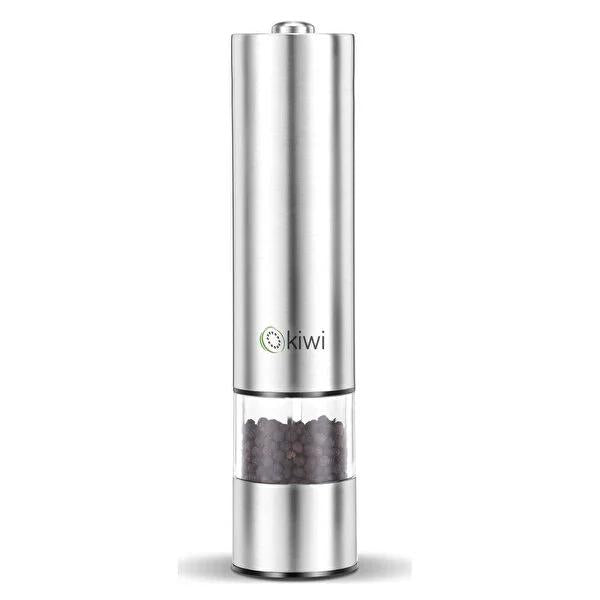 Kiwi Automatic Spice Grinder - Electric Stainless Steel Grinder with LED Lighting Kiwi Automatic Spice Grinder - Easy & Efficient automatic spice grinder, electric spice grinder, battery operated grinder, stainless steel spice grinder, LED spice grinder, easy to use spice grinder, compact kitchen appliance, kitchen tools, cooking essentials, spice grinding, home cooks, kitchen gadgets
