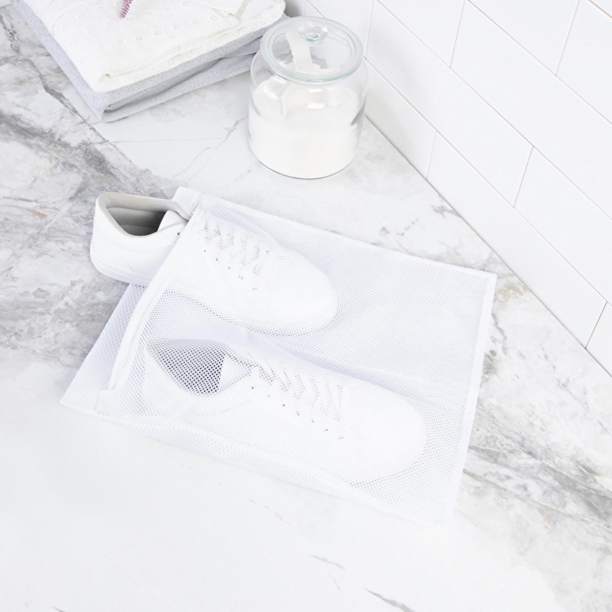 Ocean Home Shoe Washing Bag - White, 35x40cm - Protects &amp; Cleans Delicate Shoes