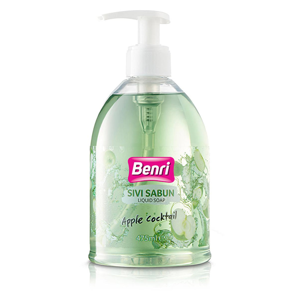 Benri Apple Cocktail Liquid Hand Soap 475ml - Gentle & Refreshing Hand Cleaning - Soap