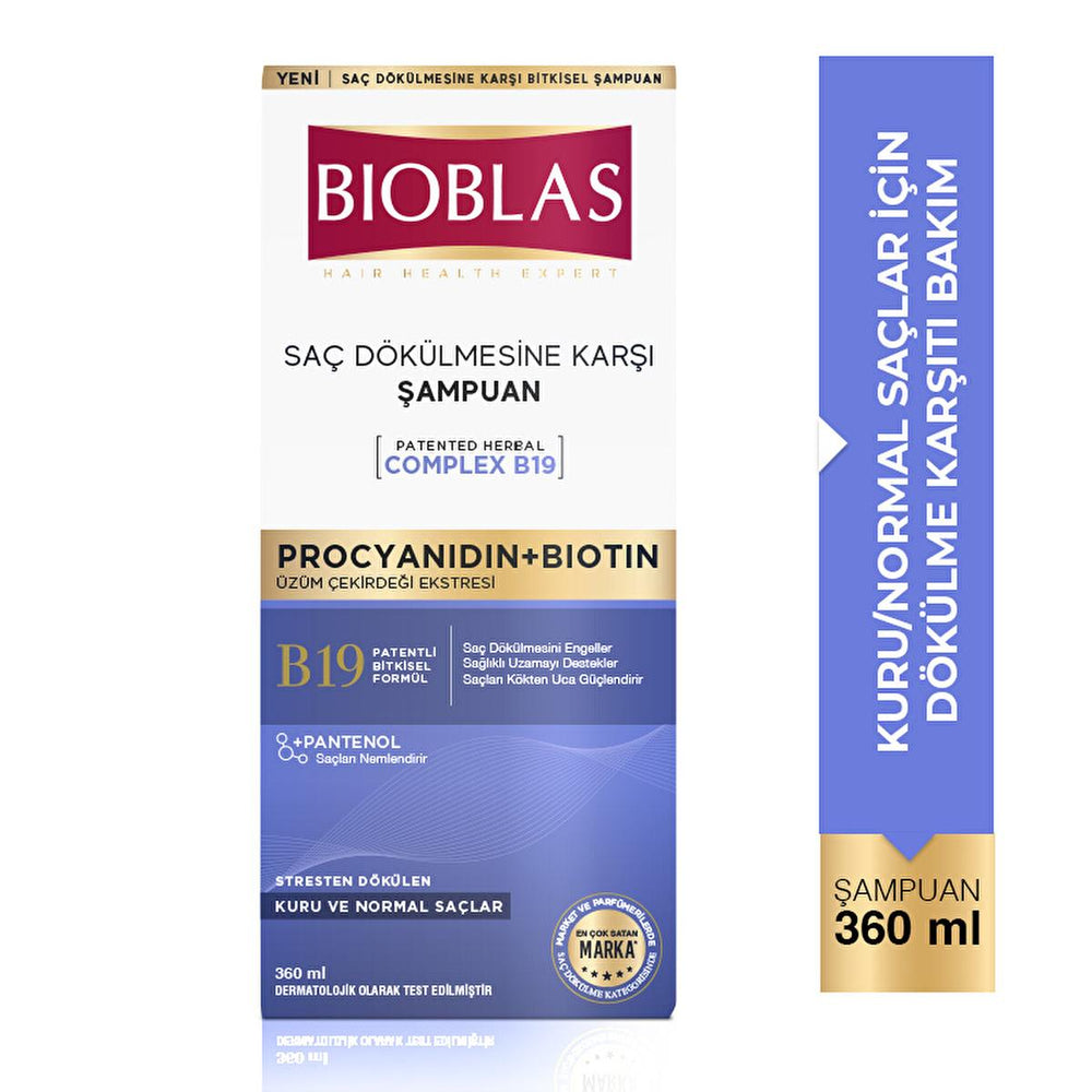 Bioblas Anti-Hair Loss Shampoo with Biotin & Procyanidin - Paraben-Free, Strengthens Hair, 12.18 fl oz - view 5