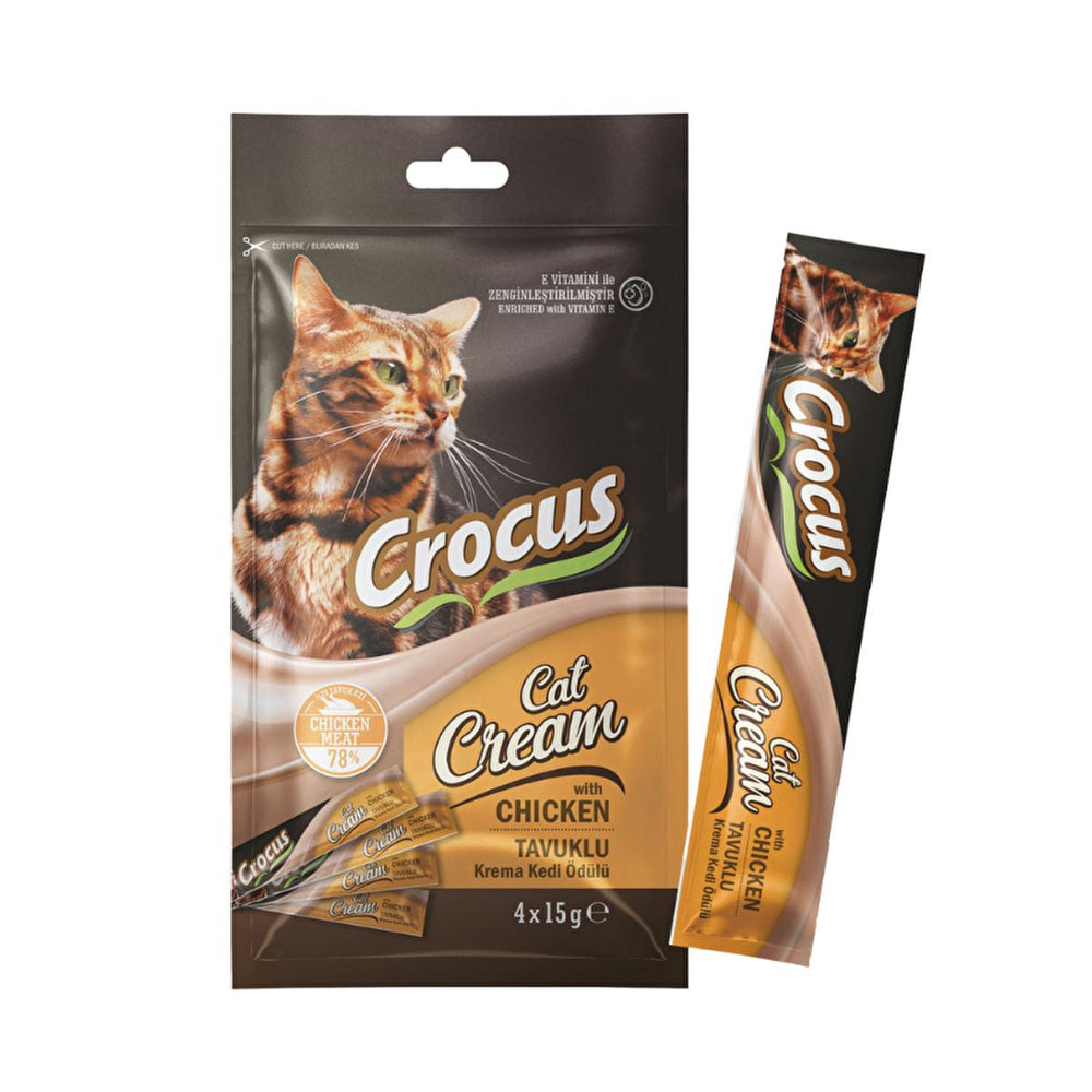Crocus Creamy Chicken Cat Treats: Irresistible, Healthy Rewards - Chicken Flavored, Easy to Digest, Perfect Cat Snacks! Crocus Creamy Chicken Cat Treats - Irresistible Reward! cat treats, creamy cat treat, chicken cat treat, cat reward, supplemental cat food, cat snack, tavuklu kedi ödülü, kedi krema, cat food, cat snack, pet treat, chicken flavor, creamy texture, reward for cat, picky eater solution, supplemental nutrition, cat, cats, feline, pet, pets, tasty, delicious, easy to digest, senior cat, kitten,