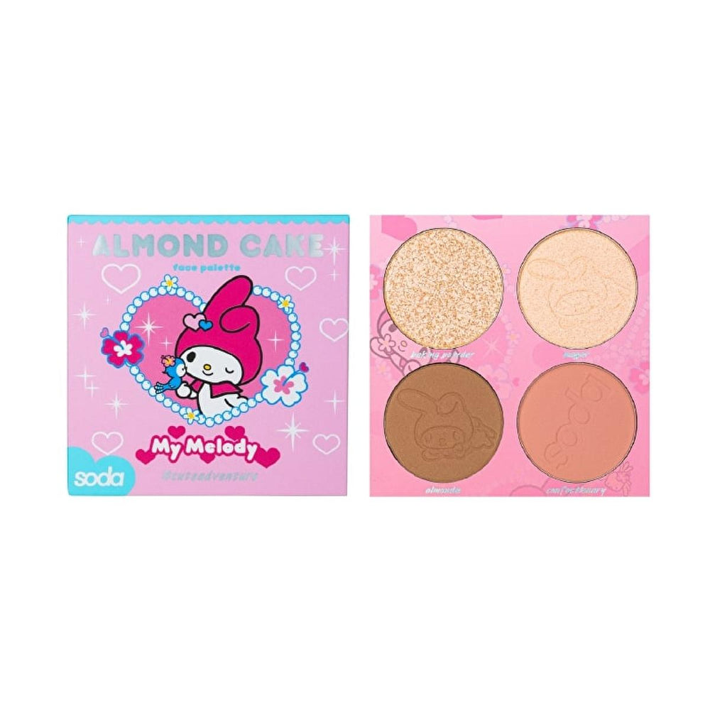 Soda Hello Kitty 4-in-1 Makeup Palette - Compact, Portable, and Versatile Makeup Solution with Highlighter, - view 2