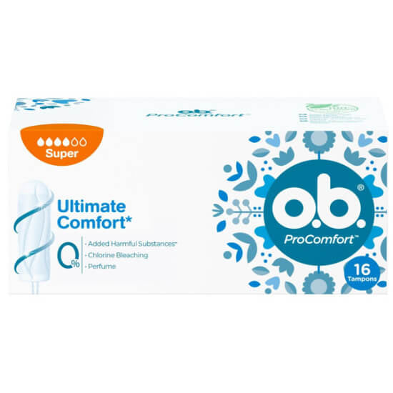 o.b. ProComfort Super Tampons for Reliable Protection 16 Count