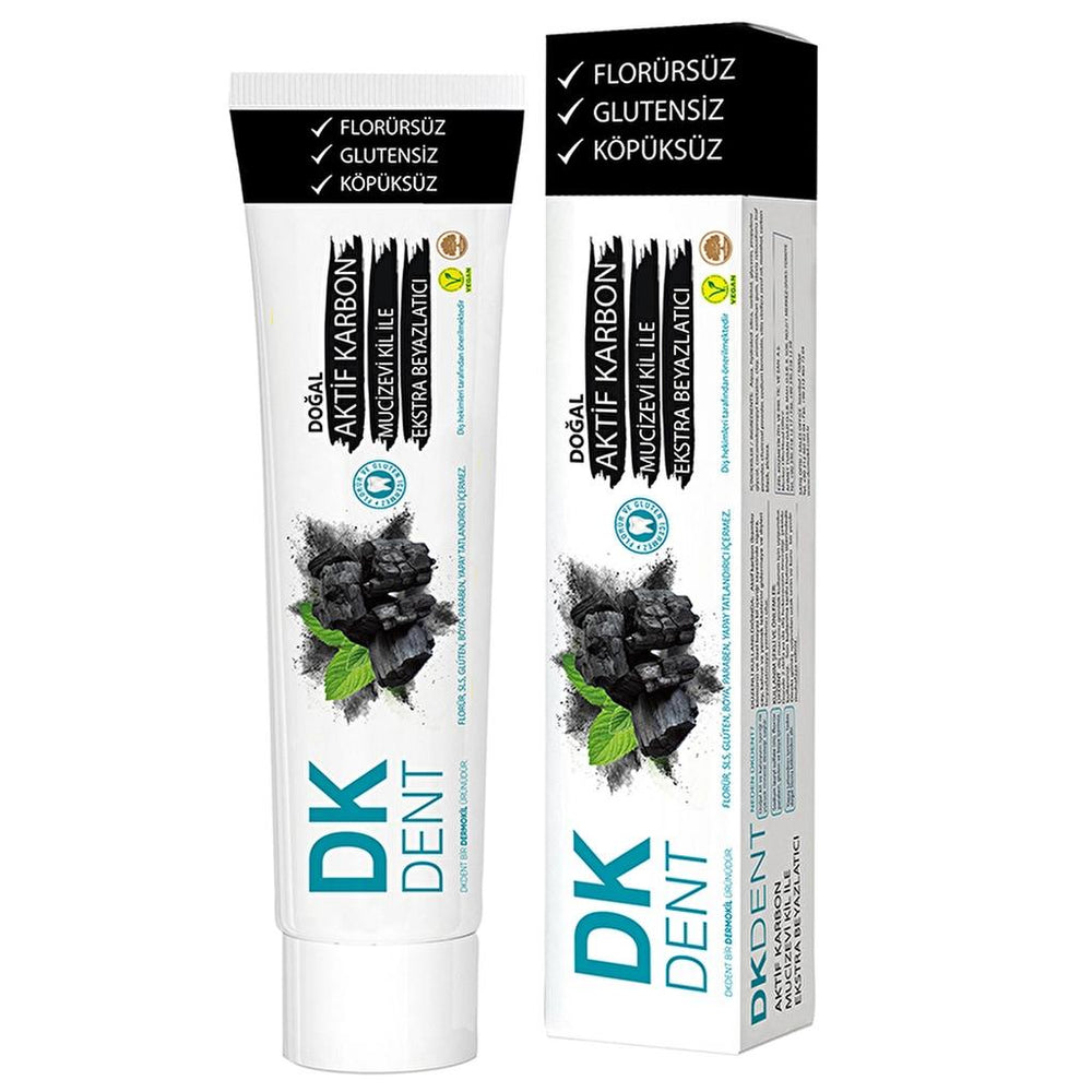 DK Dent Active Charcoal & Clay Toothpaste 75 ml