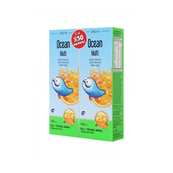 Ocean Multi Vitamin Syrup for Kids and Adults - Honey & Orange Flavored Dietary Supplement with - Vitamin & Supplement