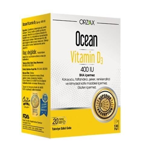 Ocean Vitamin D3 400 IU Spray for Daily Support 20 ml