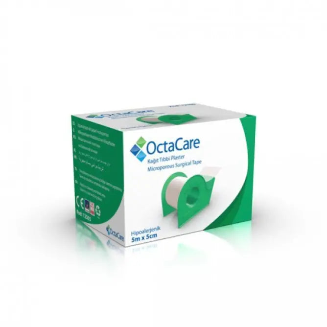 Octamed Octacare Paper Surgical Tape Breathable Adhesive 5cm x 5m