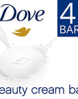 Dove Moisturizing Beauty Cream Bar Soap - Sulfate-Free, Gentle Cleanser for Sensitive Skin, 4 x 90g - view 2