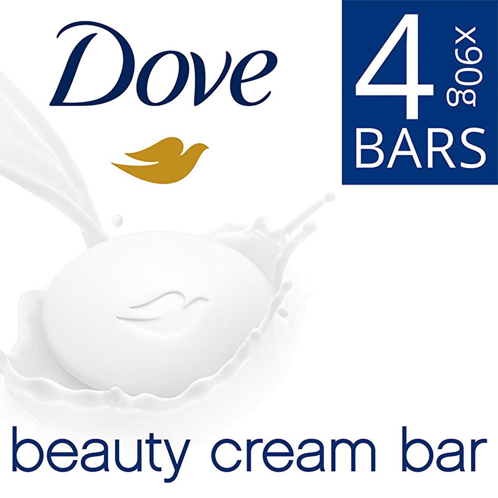 Dove Moisturizing Beauty Cream Bar Soap - Sulfate-Free, Gentle Cleanser for Sensitive Skin, 4 x 90g - view 2