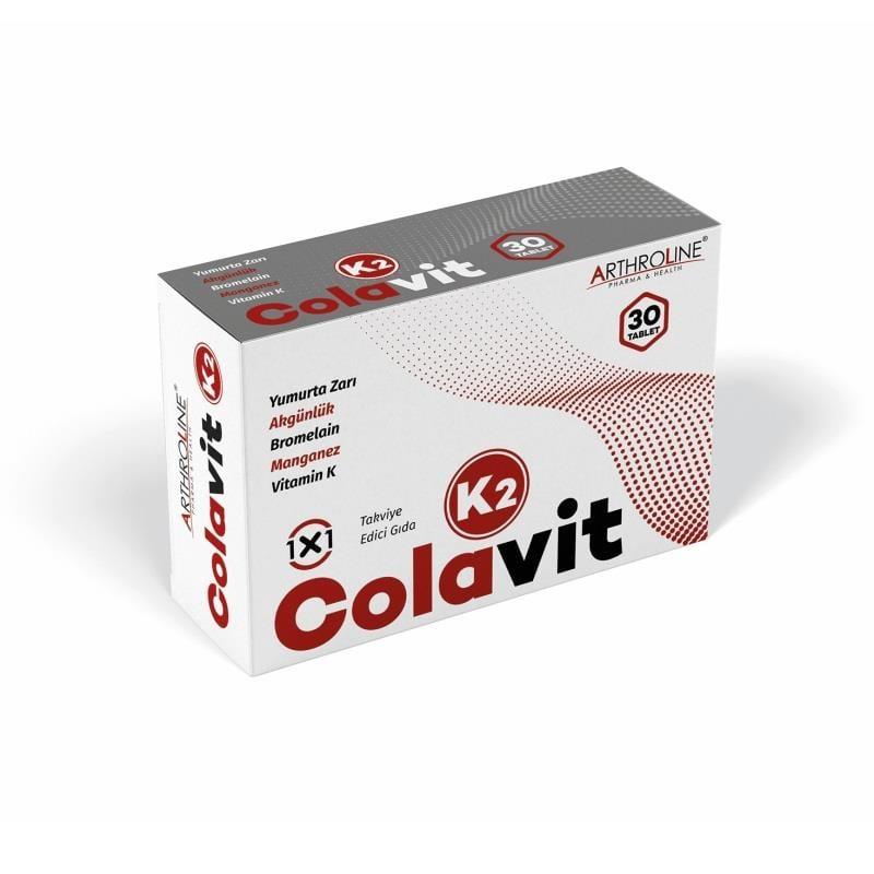 Colavit K2 Vitamin Supplement for Bone Health 30 Tablets