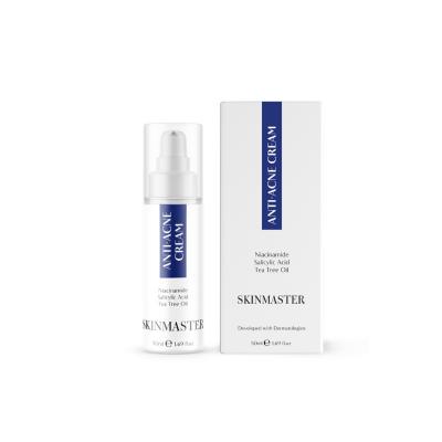 skinmaster-anti-acne-cream-50ml-front-view, skinmaster-anti-acne-cream-50ml-back-view, skinmaster-anti-acne-cream-50ml-windows, skinmaster-anti-acne-cream-50ml-application Skinmaster Anti-Acne Cream - Improves Oily Skin | 50 ml Skinmaster Anti-Acne Cream 50ml skinmaster, anti-acne-cream, oily-skin, teenage-skin-care, young-adults, salicylic-acid, niacinamide, tea-tree-oil, clear-skin, ai-generated