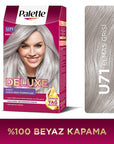 Palette Deluxe U71 Elmas Grisi Hair Dye - Long-Lasting Gray Hair Color with Nourishing Properties Palette Deluxe U71 Elmas Grisi Hair Dye - Long Lasting Hair dye, Long-lasting hair color, Gray hair dye, U71 Elmas Grisi hair color, Hair coloring product, Nourishing hair dye, Palette Deluxe, Hair care, Gray hair color, Vibrant hair color